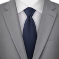 thumbnail image 3 of Jacob Alexander Men's Pre-Tied Ready Made Solid Color Clip-On Neck Tie - Navy Blue, 3 of 8
