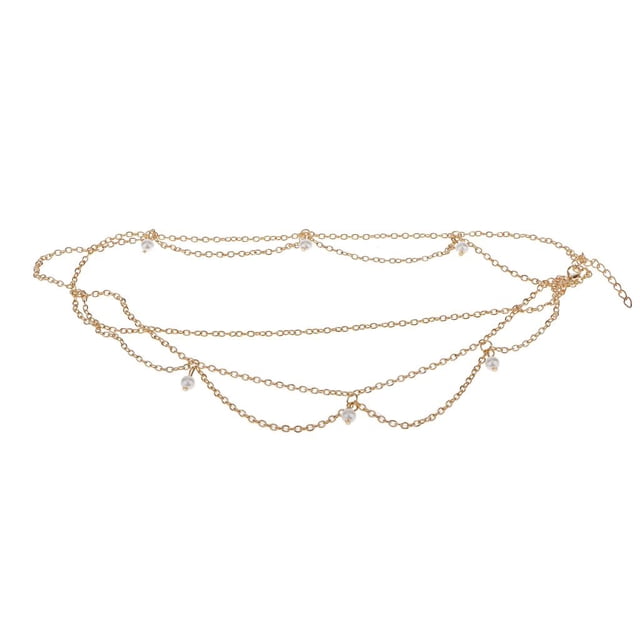 Cinta de cabeza BLESIY Mujeres Encantadoras Capas de Imitación Diadema Accesorios para El Cabello
