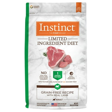 Instinct Limited Ingredient Diet Grain-Free Recipe with Real Lamb Natural Dry Dog Food by Nature's Variety, 20 lb. Bag
