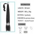 thumbnail image 3 of 30'' Braids Ponytail Extensions Long DIY Braided Hairpiece Ponytail for Women Synthetic Heat-resistant Braid Fake Tail Wine Red, 3 of 10