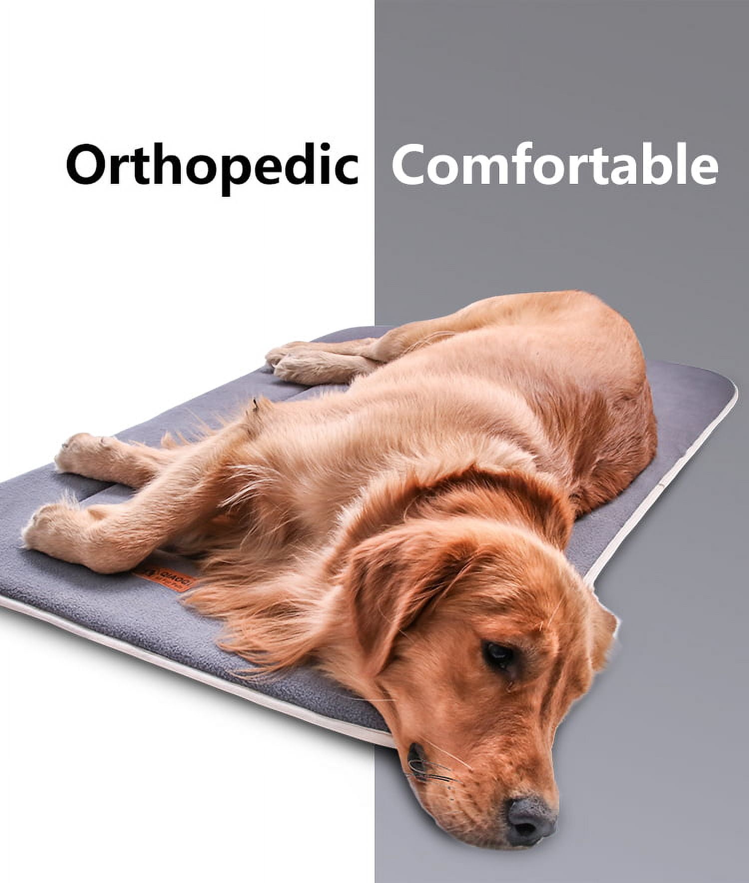 Dog Bed Crate Pad Mat Cute Paw Pet Beds for Large dog,Washable Dog Sleeping Mattress with Anti Slip Bottom