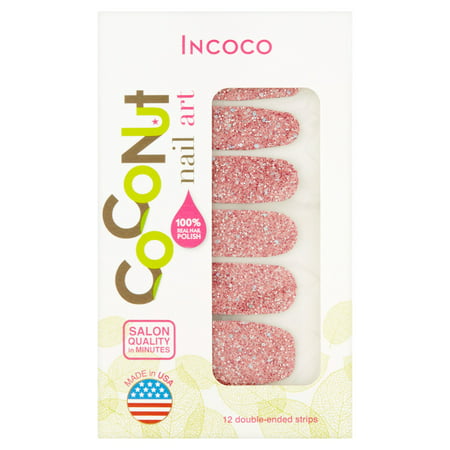 Nail Art de noix de coco par Incoco Nail Polish Strips, Bright Shine, 12 count