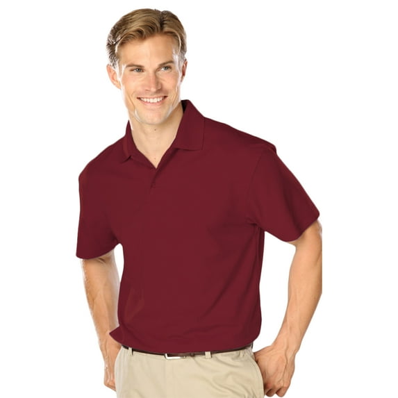 BlueGeneration Mens Wicking Solid Snag Resist Polo - Burgundy Small Solid