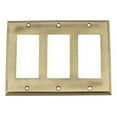 thumbnail image 2 of Nostalgic Warehouse 719703 New York Switch Plate with Triple Rocker, Antique Brass, 2 of 3
