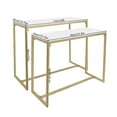 thumbnail image 2 of Metal Shoe Rack Display Stand 2 Set Nesting Tables Shoe&Handbag Display, 2 of 12