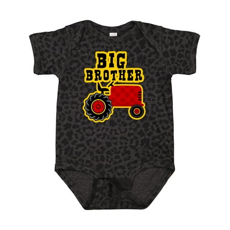 

Inktastic Red Tractor Big Brother Gift Baby Boy Bodysuit