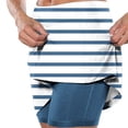 thumbnail image 2 of Skort Shorts Women, Striped Print High Waisted Golf Skirts with Pockets Athletic Casual Tennis Mini Skirt (S, Navy), 2 of 6