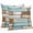Brown Blue, variant on Throw Pillow Covers 24x24 Inch Set of 2, Blue Beige Brown Vintage Waterproof Outdoor Pillow Covers, Retro Farmhouse Elegant Pastoral Decorative Cushion Pillowcases for Couch, Sofa, Bed, Garden, Patio