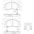 thumbnail image 2 of Brembo Brake Pad P10044N NAO; FMSI Number D1159-8269; Ceramic; Set Of 4; With Hardware, 2 of 2