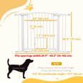 thumbnail image 3 of PawHut Barrière pour Chien 30 Pouces-41 Pouces avec Petite Porte et Trousse d'Extension, 30 Pouces H, 3 of 9