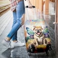 thumbnail image 3 of Welcome Spring Fairy Bulldog in Flower Meadow Travel Luggage Cover Dog Lover Gifts Idea Suitcase Dust Protective Decor - 13002, 3 of 5
