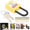 thumbnail image 4 of Lockout Lock, Practical Impact Resistance Convenient Lockout   For Factories Construction Sites, Hospitals Yellow,Red, 4 of 8