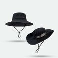 thumbnail image 5 of OJSFQUFP Women's Outdoor U V Prote Ction Foldable Sun Hats Mesh Wide Brim Beach Fishing Hat with Ponytail Hole, 5 of 8
