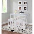 thumbnail image 5 of Riverbay Furniture Five Piece Wood Faux Marble Tavern Set in White, 5 of 6