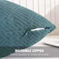 thumbnail image 3 of JIATER Pack of 2 Throw Pillow Covers Soft Decorative Pillow Covers,18x18,Peacock Blue, 3 of 6
