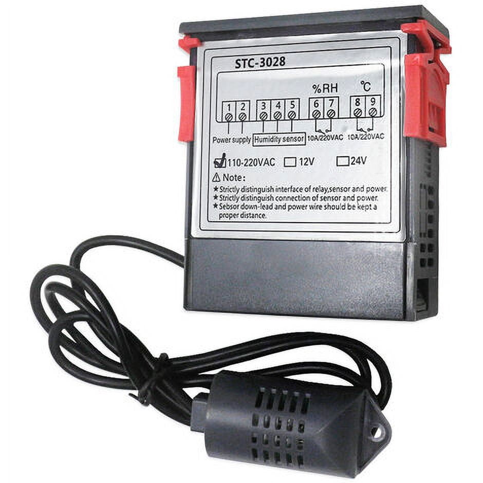 STC-3028 Temperature and Humidity Controller Digital Display Temperature and Humidity Controller 110-220 V 0IQPSXZLCF9