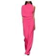 thumbnail image 2 of Women's Dressy Casual Summer Jumpsuits Sleeveless Mock Neck Wide Leg Pants Romper One Piece Formal Party Outfits Pink XL, 2 of 5