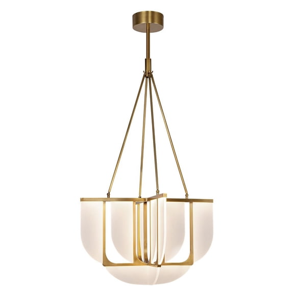CH336830VB-Alora Lighting-Anders - 76W LED Chandelier-54.75 Inches Tall and 30 Inches Wide-Vintage Brass Finish