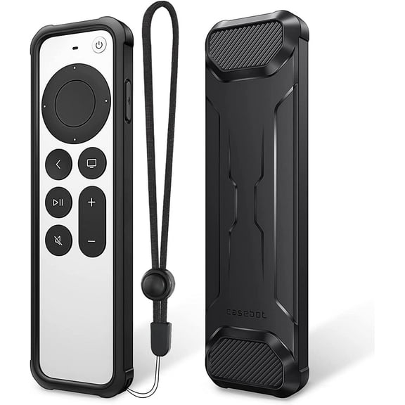 Fintie Protective Case for 2021 Apple TV Siri Remote (2nd Generation) - Lightweight Anti Slip Shockproof Soft TPU Cover for Apple TV 4K / HD Siri Remote Controller, Black