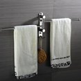 thumbnail image 4 of Bathroom Towel Rail with 2 Bars 180°Rotating Towel Rails in SUS304 Stainless Steel Wall Mounted Towel Rail for Bathroom Kitchen Sink (Chrome Silver)32, 4 of 5