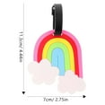 4pcs Creative Name Holder Travel Luggage Tags Set Silicone Ice Cream