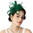 thumbnail image 4 of 2025 Women's Headband Style Mesh Feather Hair Accessory Vintage Elegant Versatile Headband Hair Ornament Party Performance Headpiece Wedding Valentine's Day Gathering Headband Dress Up, 4 of 7