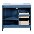 thumbnail image 5 of Bathroom Vanity With Ceramic Sink 36inch - Blue, Spacious Storage Solution 2 Drawers & Shelf, Solid Wood Practical And Functional, 5 of 7