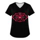 thumbnail image 1 of Hazbin Hotel Más Tamaño Impreso Scrub Uniforme de Trabajo Tops Para las mujeres V-Cuello de Navidad Imprimir Manga Corta Diversión Camisetas Ropa de Trabajo Tee Con Bolsillos Negro/4XL, 1 of 3