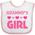 thumbnail image 3 of Inktastic Grammy's Girl Granddaughter Girls Baby Bib, 3 of 4