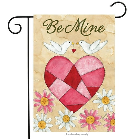 Love Birds Garden Flag - Be Mine Love Birds Valentine's Day Garden Flag Briarwood Lane 12.5