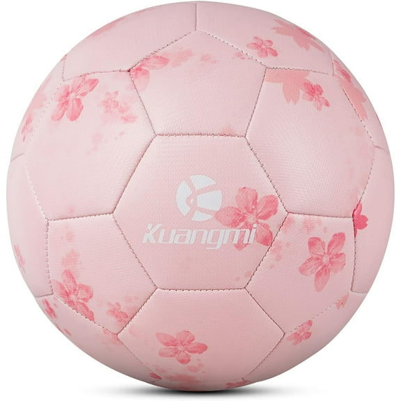 Kuangmi Sakura Pink Football No. 5- Stitching Football for Competition and Training ﻿