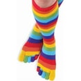 thumbnail image 2 of Paragon Rainbow Striped Toe Socks – Comfort Fit Polyester/Spandex Pair, 2 of 4
