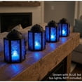thumbnail image 3 of Mini Small Decorative Moroccan Candle Lantern Holders for Hanging, Indoor Home Decor, Outdoor Patio, Weddings, Cobalt, 4pk, 3 of 7
