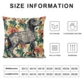 thumbnail image 5 of YINGXI  Throw Pillow Case Tapir and Flowers Asian Tropical Art Floral Jungle Nature Plant Pillow Cushion Cover Square Pillowcase Decorative Pillow Cover Home Decor 18x18in, 5 of 5