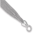 thumbnail image 3 of Sterling Silver Rhodium-plated Multi-strand Necklace - 18"- Made In Italy Chain, 3 of 8