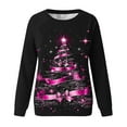 thumbnail image 4 of Makaor Sweatshirt Women Christmas Crew Neck Tops Raglan Sleeve Long Sleeve Pullover Graphic Casual Clothes, 4 of 6