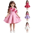 thumbnail image 6 of Girls Princess Dress 3D Flower Formal Party Gown Cute Short Cami Dress for Easter Wedding Birthday Graduation (2 Years, Hot Pink), 6 of 6