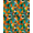 Orange Blue Green Multicolor, Pattern 14, variant on ODIKA 8'x10' Washable Area Rug Durable, Non-Slip Geometric Retro Abstract Prism Bold Vibrant Mid Century Striped Playful for Living Room, Under Sectional, Family