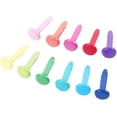 thumbnail image 4 of 100Pcs Mini Brads,Multi Color Round Metal Paper Brass Paper Fasteners Pastel Brads for DIY Crafts Scrapbooking School Project Decorative(Silver), 4 of 5