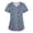 Orange(Western Ethnic Style), variant on Iaqnaocc Scrubs for Women Plus Size Western Ethnic Style Nursing Uniform Fashion V-Neck Side Slits Scrub Shirt Party Short Sleeve Tees Blouse with Pockets Dark Blue M