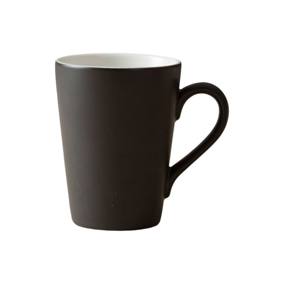 Matsuzay Taza de cerámica para té de agua y leche de gran capacidad para desayuno, pareja, reunión, taza de café con asa, taza para beber, regalo para Mostrada Negro 301-400ml Matsuzay HA080706-02