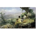 thumbnail image 1 of Ceramic Tile Mural-Henryk Siemiradzki Mother Child Painting 18. 40" w x 24" h using (15) 8 x 8 ceramic tiles, 1 of 3