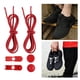 thumbnail image 3 of 1 par de cordones elásticos para zapatillas, sin atar, con cierre elástico rojo, 3 of 9