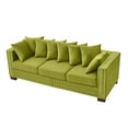 thumbnail image 2 of 3 Seaters Chesterfield Sofa, Velvet Upholstered Couch with Nailhead Trim and Pillows for Living Room Office Apartment, 2 of 11