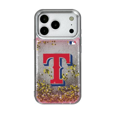 Texas Rangers Linen Logo iPhone Glitter Case