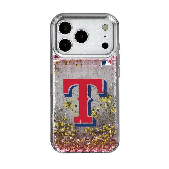 Texas Rangers Linen Logo iPhone Glitter Case