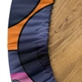 thumbnail image 4 of Ambesonne Emoji Fitted Round Tablecloth, Colorful Discs and Headphones, 45"- 56" Diameter, Orange and Multicolor, 4 of 4