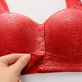 thumbnail image 6 of Women's Front Closure Bras Solid Color Smoothing Underwire Bra Red Size 40, 6 of 6