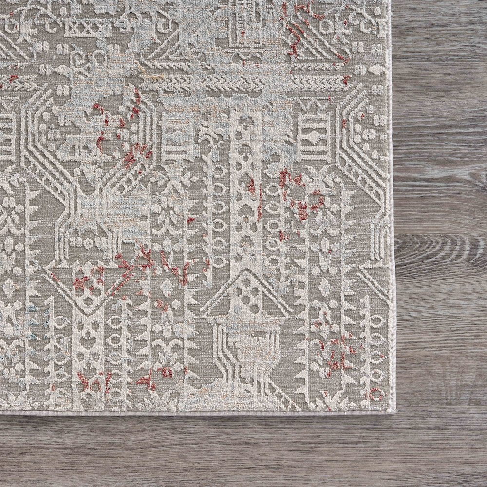 LR Home Imagine Durable Performance Area Rug Indoor in Blue/Cream, 1'10" x 3'