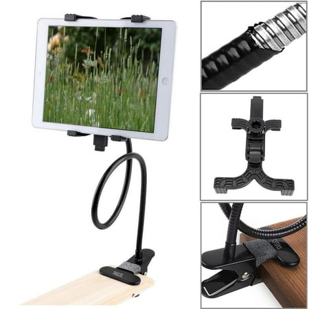 AGOZ 360º Adjustable Gooseneck Desk Bed Kitchen Lazy Tablet Holder Mount Stand for Apple iPad Air, iPad Mini, iPad Pro, Samsung Galaxy Tab A,A2,S,S2,S3,S4,E, Amazon Kindle,ZTE Trek 2 HD K88, (Best Ipad Pillow For Reading In Bed)